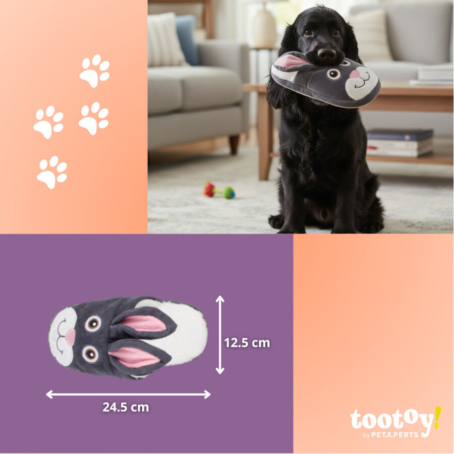 Tootoy! Pantufla Conejo de Peluche con Sonido  para perros, , large indicador imagen numero 5